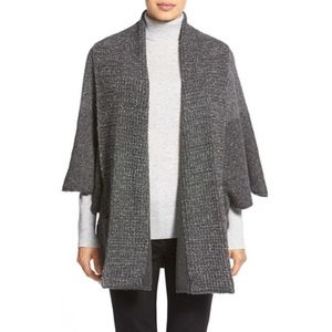 White + Warren Shawl Collar Poncho Style Cardigan